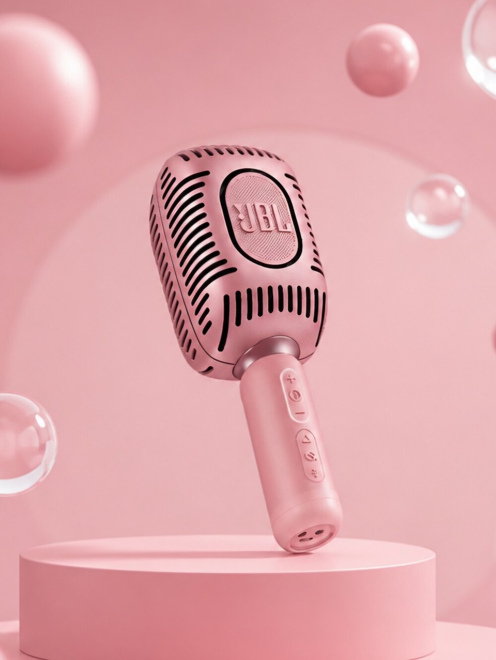 JBL KMC650 Rose Pink Wireless Karaoke Microphone